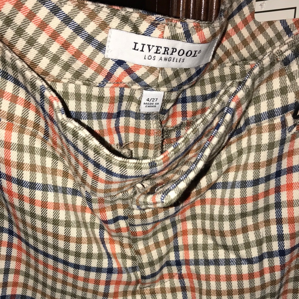 LIVERPOOL Plaid Trousers with Multicolor Check Pattern - Picture 5 of 5